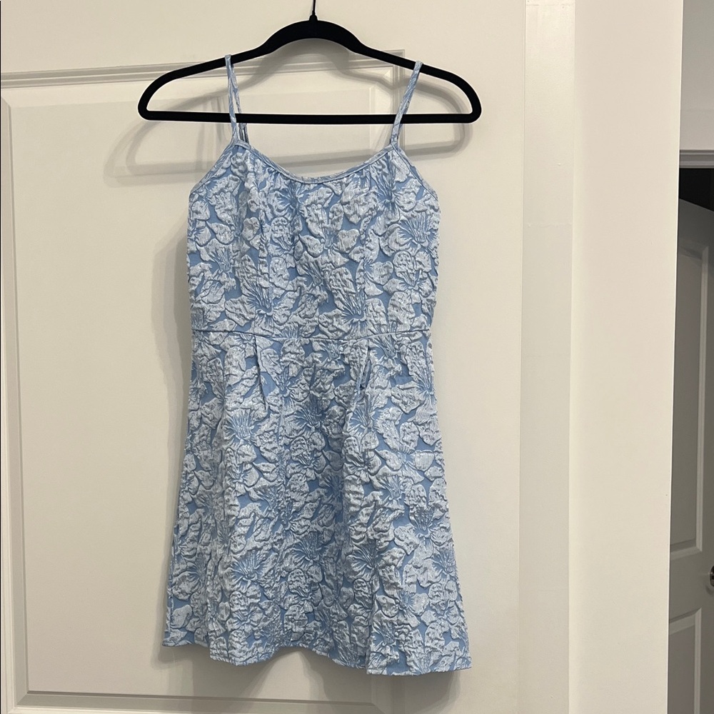 Blue Floral Mini Dress